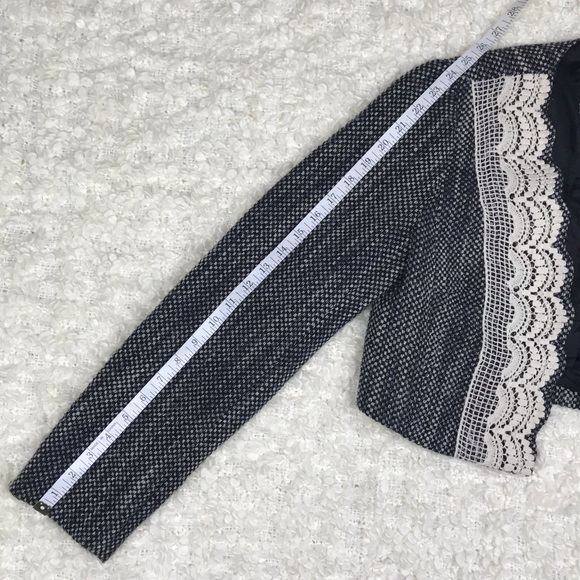 Anthropologie Lace Trim Cropped Open Jacket - Picture 6 of 6